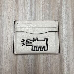 Coach x Keith Haring Collaboration Slim ID Card Case in White / Bone Color